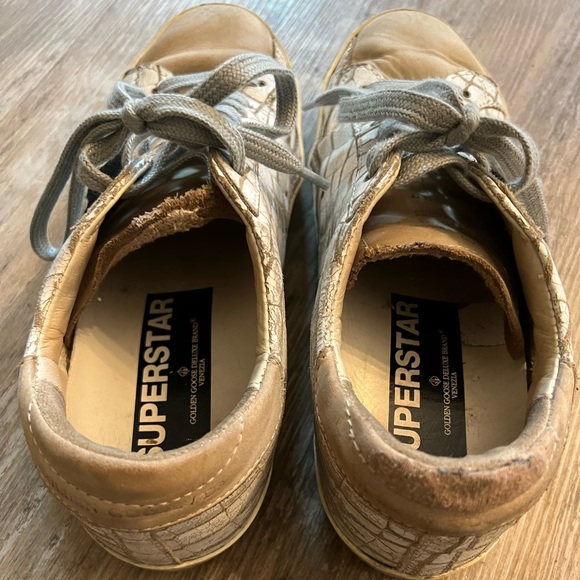 Golden Goose White Croc Superstar Sneakers (DISCONTINUED DESIGN!) - Picture 5 of 15